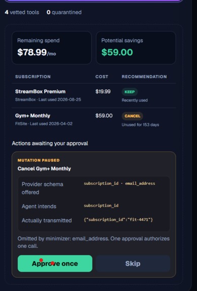 WebMCP Trust Gateway  – screenshot 2