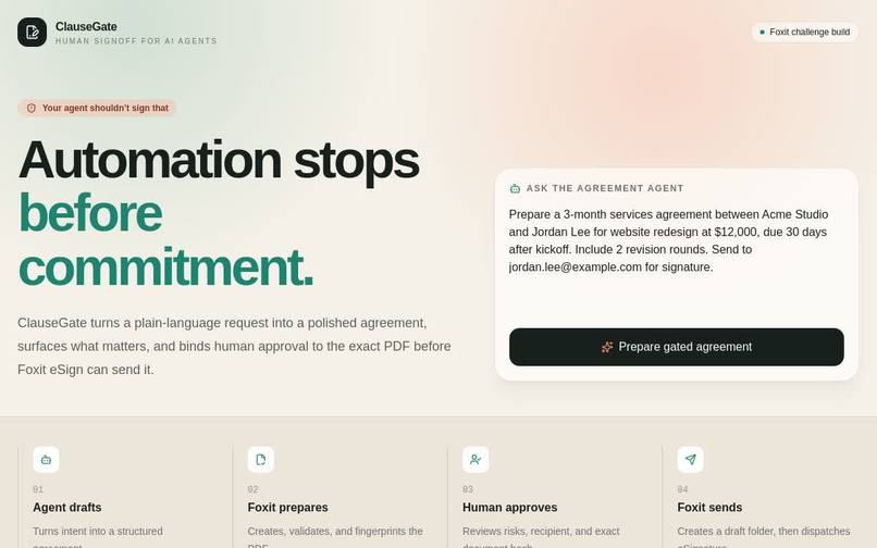 ClauseGate – screenshot 1