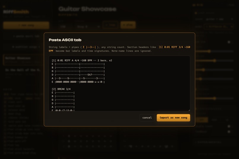RiffSmith – screenshot 2