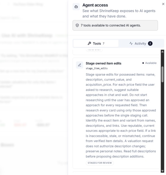 ShrineKeep + WebMCP – screenshot 6