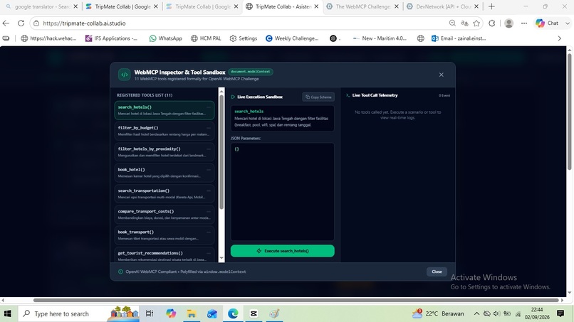 TripMate Collab: WebMCP Travel Planner – screenshot 3