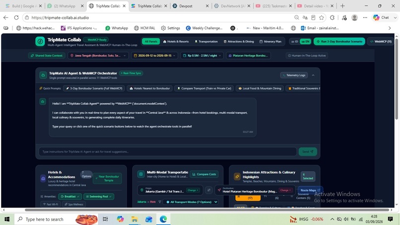 TripMate Collab: WebMCP Travel Planner – screenshot 1