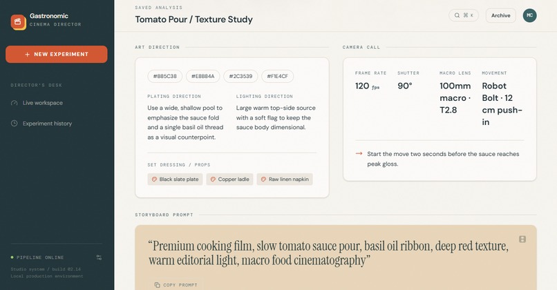 Gastronomic Cinema Director – screenshot 4