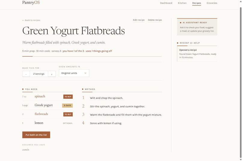 PantryOS – screenshot 2