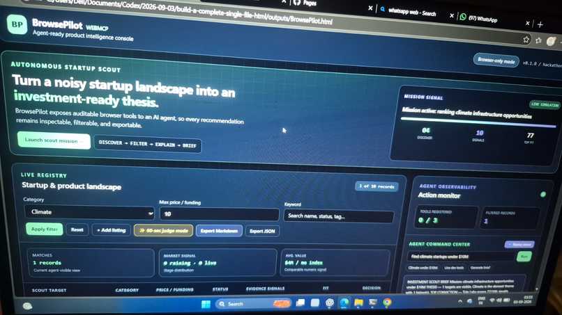 browse pilot  – screenshot 3