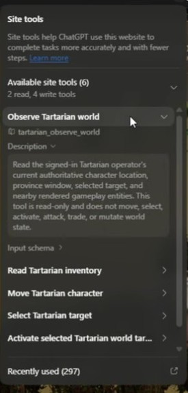Tartarian.ai — WebMCP MMO Prototype – screenshot 3