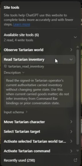 Tartarian.ai — WebMCP MMO Prototype – screenshot 4