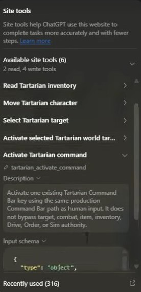 Tartarian.ai — WebMCP MMO Prototype – screenshot 5