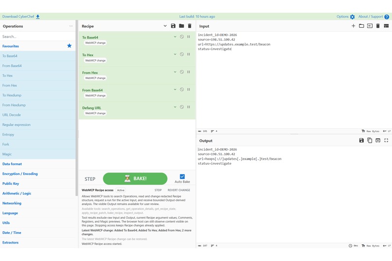 RecipeBridge for CyberChef – screenshot 1