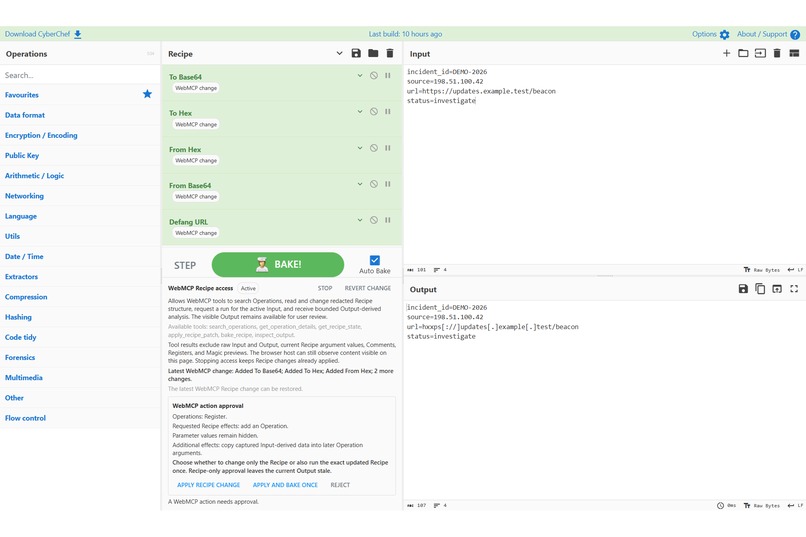 RecipeBridge for CyberChef – screenshot 2