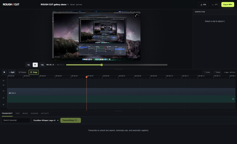ROUGH//CUT – screenshot 1