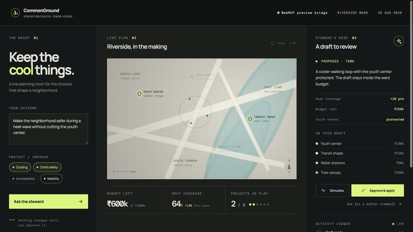 Agentic Neighborhood Planner (CommonGround) – screenshot 3