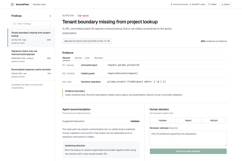 SecureFlow – screenshot 1