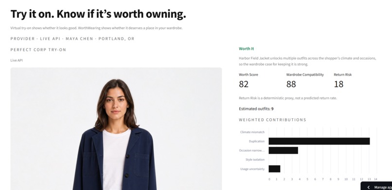 WorthWearing - From Virtual Try-On to Ownership Intelligence – screenshot 3