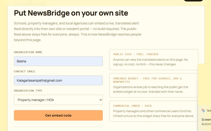 NewsBridge – screenshot 2