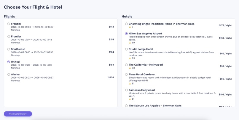 AI Travel Agent – screenshot 3