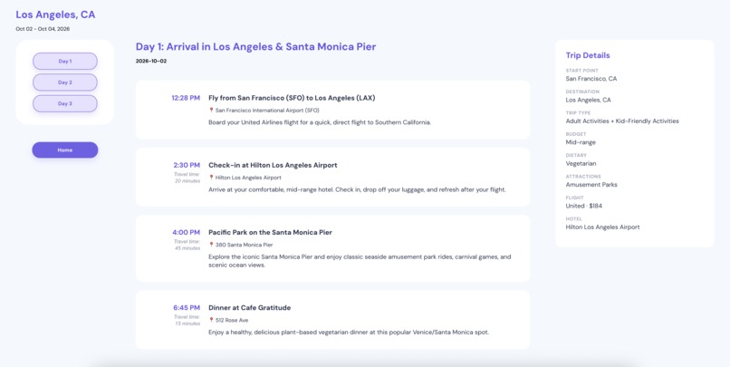 AI Travel Agent – screenshot 4