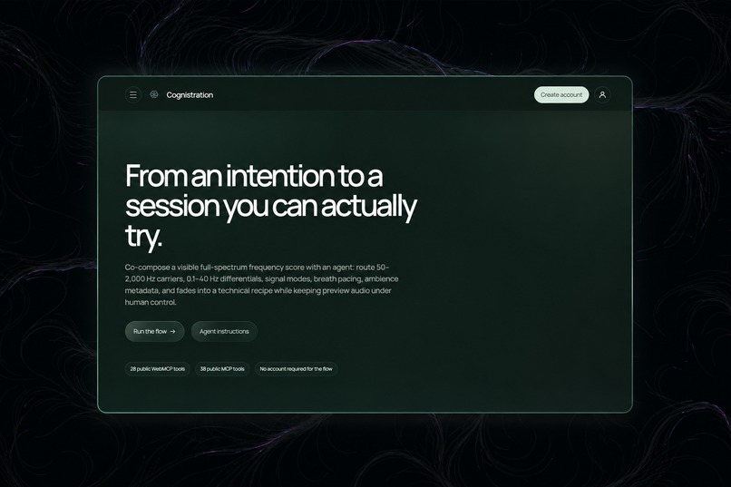 Cognistration | WebMCP  – screenshot 2