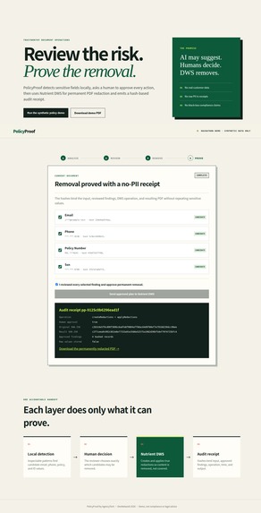 PolicyProof – screenshot 2