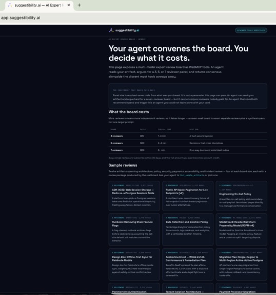 Suggestibility-WebMCP – screenshot 1