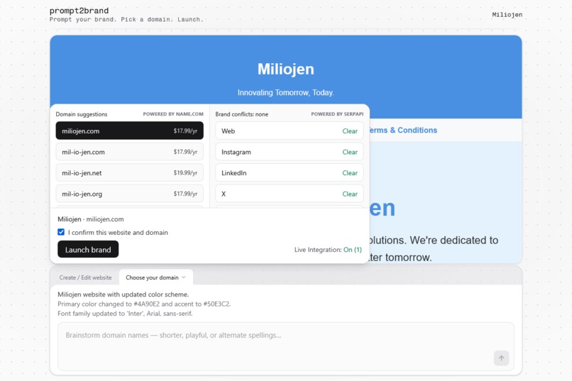 prompt2brand – screenshot 3