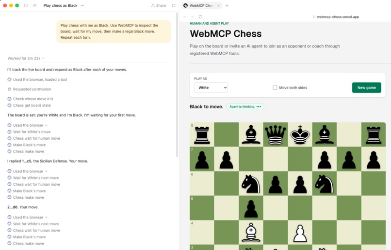 WebMCP Chess – screenshot 1