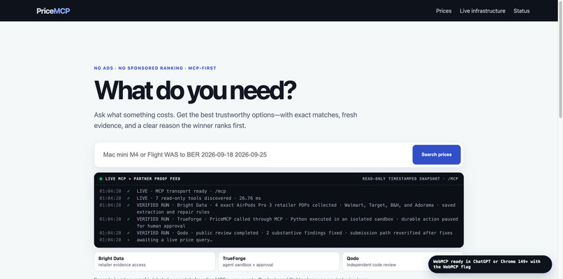 PriceMCP – screenshot 1