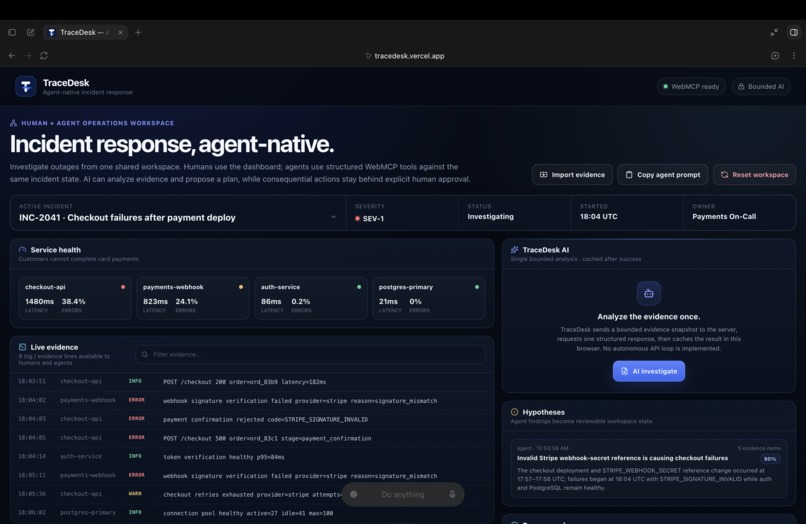 TraceDesk – screenshot 1