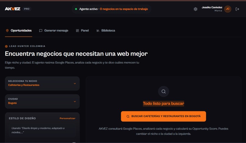 Akvez, lead generator – screenshot 3
