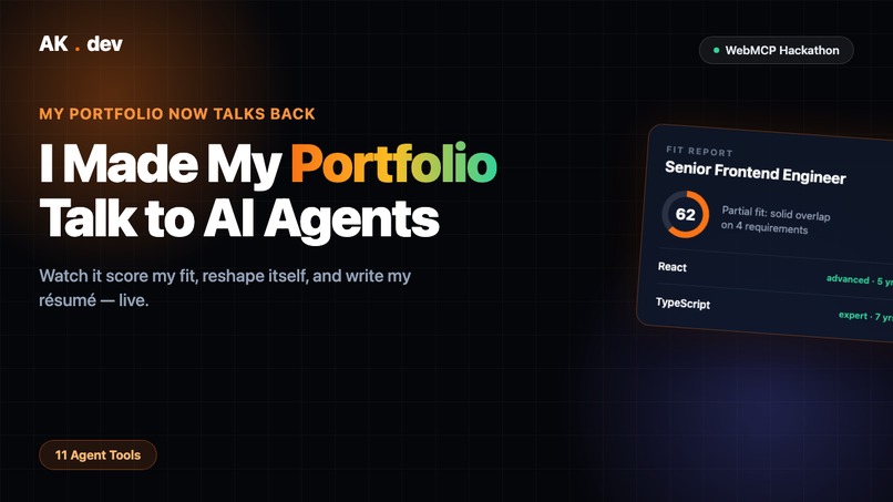 Agent Native Portfolio – screenshot 1