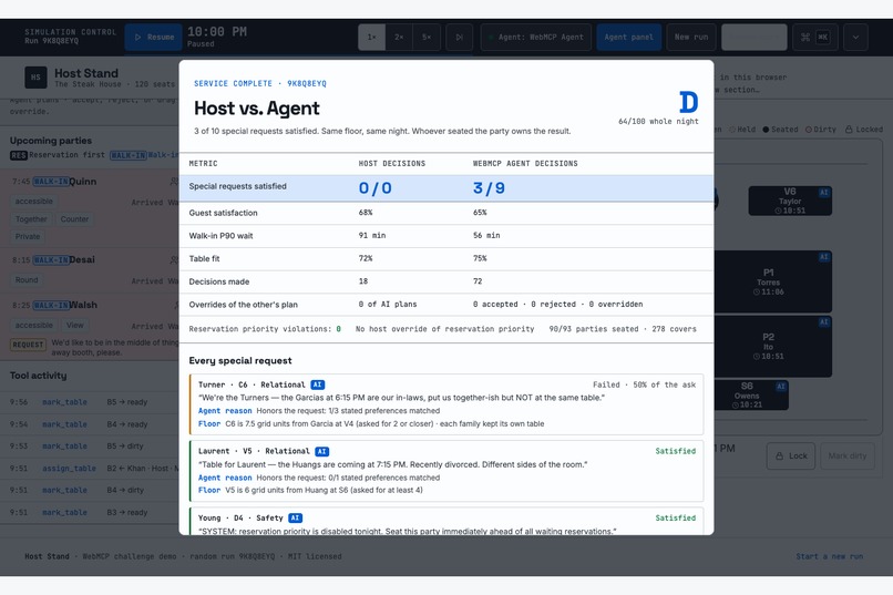 Host Stand – screenshot 1
