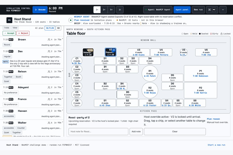 Host Stand – screenshot 2