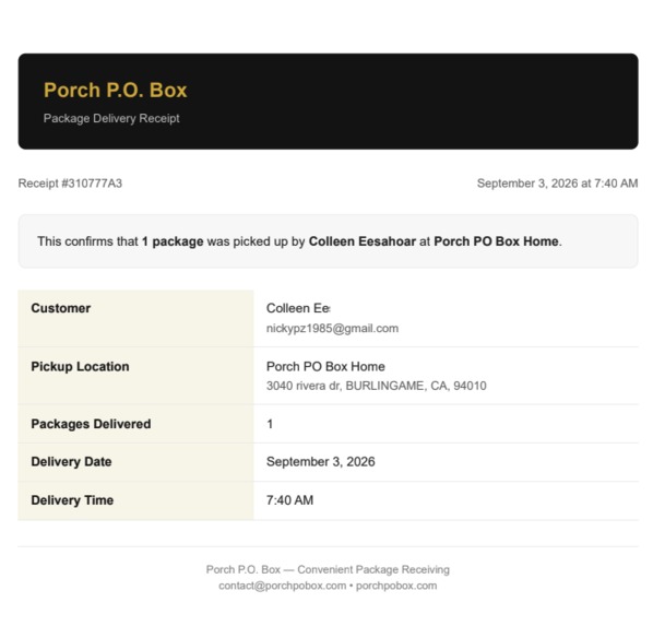 Porch P.O. Box  – screenshot 1