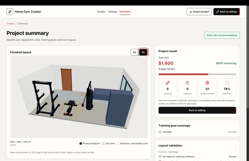 Home Gym Creator – screenshot 3