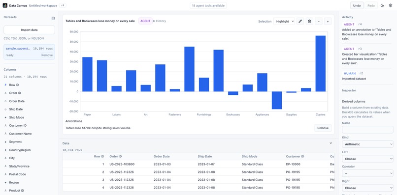 Data Canvas – screenshot 1