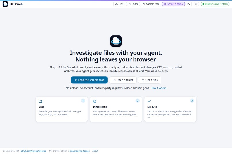 UFO Web – screenshot 1