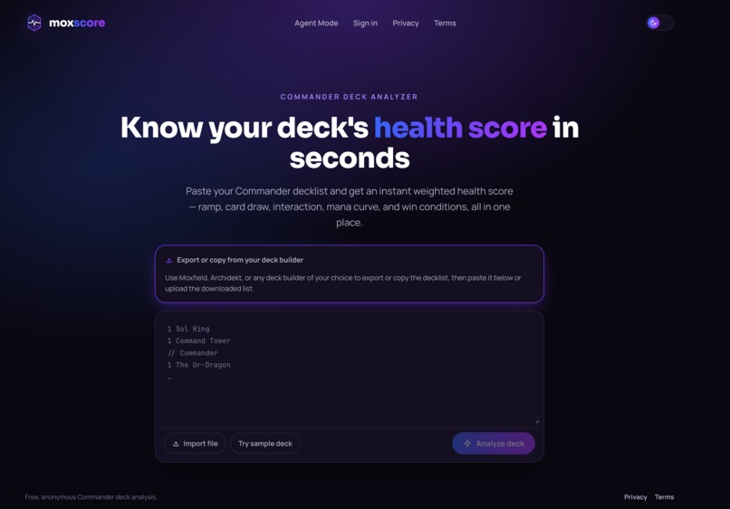 Moxscore – screenshot 2