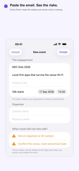 Green Room: Talk Day Prep – screenshot 2
