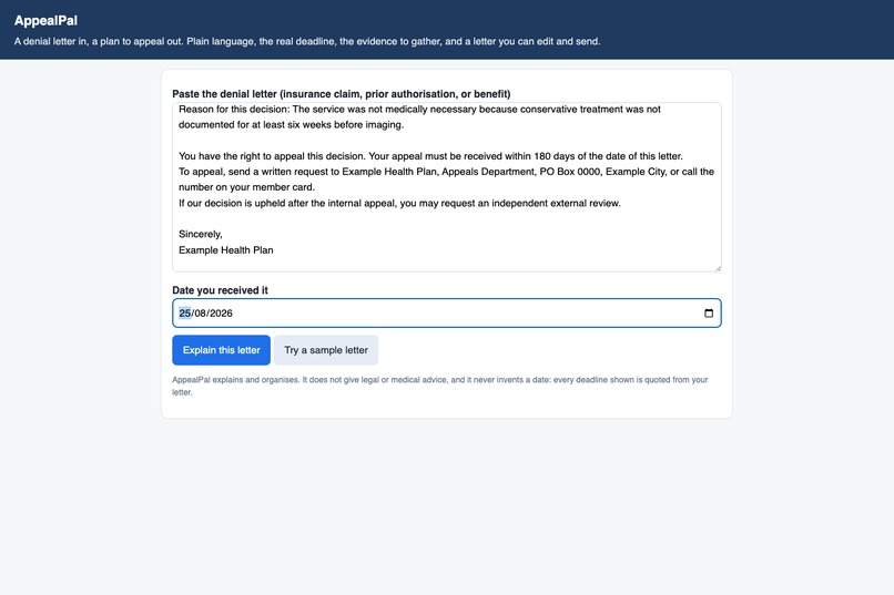AppealPal – screenshot 1