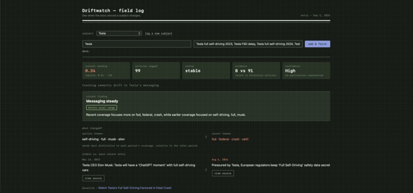 DriftWatch – screenshot 1