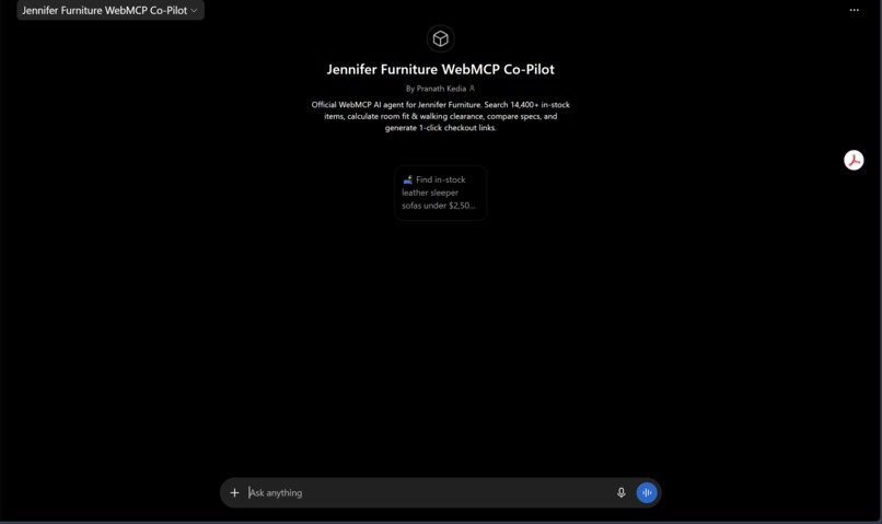 Jennifer WebMCP: Multimodal Agentic Interior Designer – screenshot 1