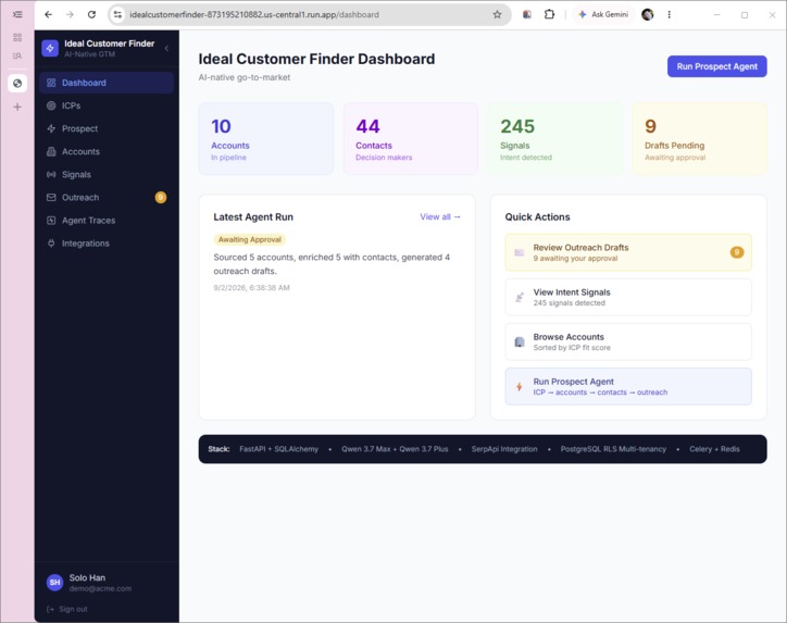 Ideal Customer Finder: AI GTM sales agent powered by SerpApi – screenshot 4