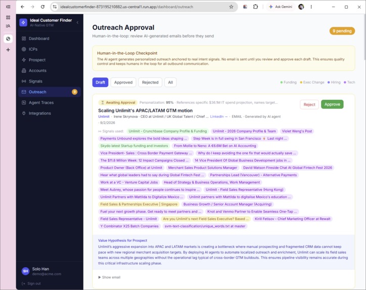 Ideal Customer Finder: AI GTM sales agent powered by SerpApi – screenshot 7