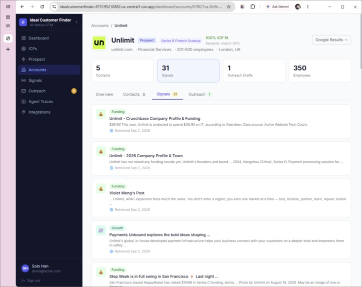 Ideal Customer Finder: AI GTM sales agent powered by SerpApi – screenshot 11