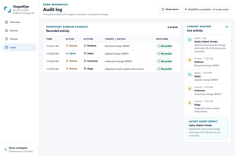 StagedOps – screenshot 1