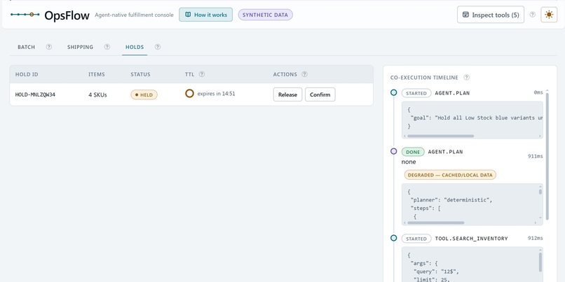 OpsFlow — WebMCP Fulfillment Console for Solo Operators – screenshot 3