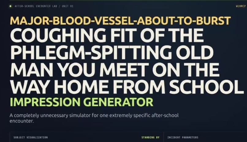 Phlegm-Spitting Old Man Coughing Fit Generator – screenshot 1