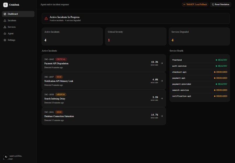 CrisisDesk — Agent-Native Incident Response – screenshot 5