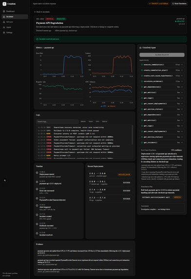 CrisisDesk — Agent-Native Incident Response – screenshot 10