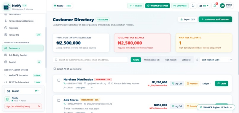 Netify — Agent-Native Recovery & Business Memory for SMEs – screenshot 3